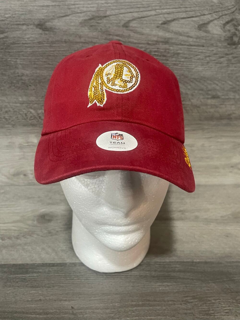 Washington Redskins Women’s NFL Team Apparel Sequin Bling Hat Adjustable NWOT